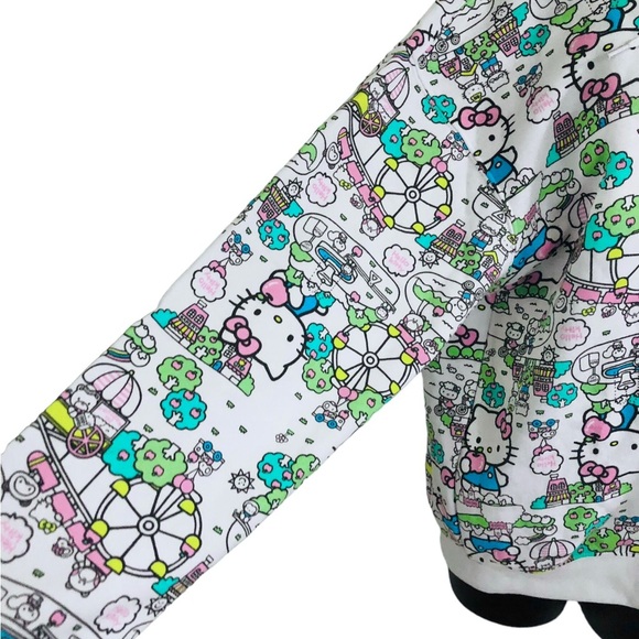 Hello kitty graphic print hello kitty city park monogram cozy hoodie size medium - Picture 9 of 16